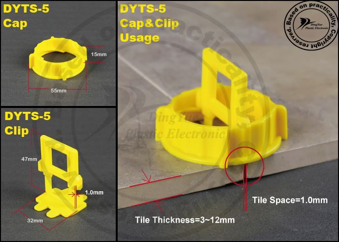 High Quality Tile Levelling System Clip +Shape Type 2.0mm