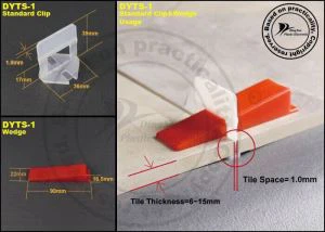 1 mm Kunststofffliesen-Nivelliersystem